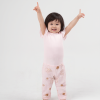 Kız bebek ayıcık baskılı patikli tek alt - 1 - 3 ay - pembe renk - beli lastikli - patikli - ayıcık baskılı