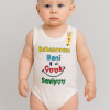 Unisex Babannem Beni Çok Seviyor Yazılı Sıfır Kollu Çıtçıtlı Bady