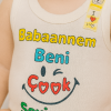 Unisex Babannem Beni Çok Seviyor Yazılı Sıfır Kollu Çıtçıtlı Bady