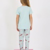Kız Çocuk You Are The Yazılı Kiraz Baskılı Kısa Kollu Su Yeşili Pijama Takımı