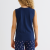 Kız Çocuk Girl Power Baskılı Askılı Kollu Şortlu Pijama Takımı