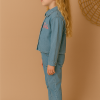 Kız Çocuk Barbie Nakışlı - Kot Takım