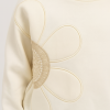 Kız Çocuk Örgü Papatyalı 3ip Krem Renk Sweatshirt