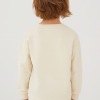 Kız Çocuk Örgü Papatyalı 3ip Krem Renk Sweatshirt