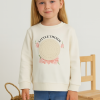 Kız Çocuk Uzun Kollu Lıttlf Thıngs Yazılı Çiçek Baskılı Sweatshirt