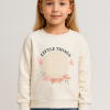 Kız Çocuk Uzun Kollu Lıttlf Thıngs Yazılı Çiçek Baskılı Sweatshirt