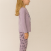 Kız Çocuk Happy Place Paris Kurdela Baskılı pijama takımı