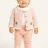 Kız Bebek simli tüvit ceketli -bady - pantolon takım