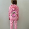 Kız Çocuk labubu baskılı -kapşonlu -eşofman takımı