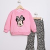 Kız Çocuk minnie baskılı - uzun kollu- 2 ip -leoparlı takım
