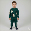 Erkek Çocuk mickey baskılı 3 ip şardonsuz yeşil renk takım