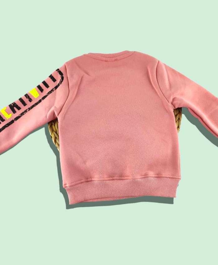 Kız Çocuk Sweatshirt | 3 Yaş | Pudra | Uzun Kol