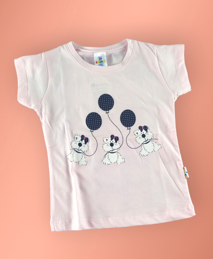 Kız Çocuk Yazlık Şortlu Takım | 2-6 | ort & Tshirt | Pembe & Siyah