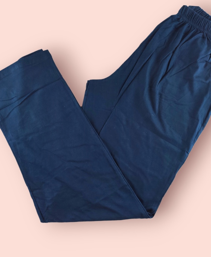 Erkek Düğmeli Pamuklu Uzun Kollu Pijama Takımı - Mavi 100% Pamuklu Uyku Seti