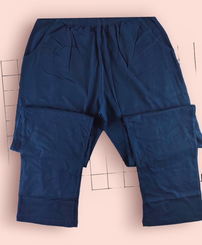 Erkek Düğmeli Pamuklu Uzun Kollu Pijama Takımı - Mavi 100% Pamuklu Uyku Seti