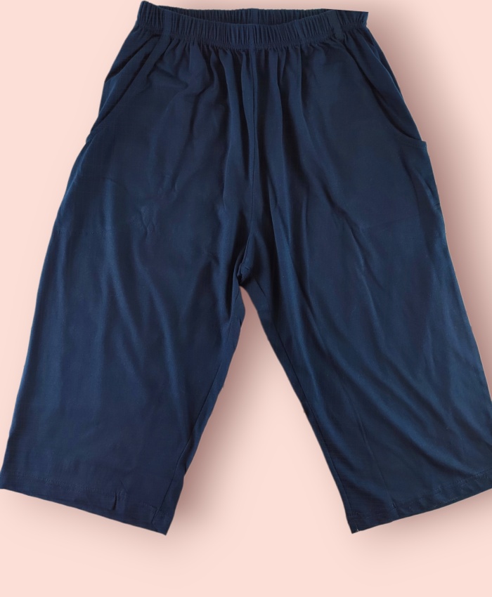 Erkek Yeşil Pamuk Kapri Pijama Takımı - Dört Mevsim Kullanıma Uygun