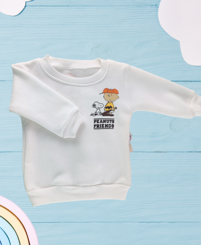 Erkek Bebek Kışlık Sarı Kumaş Alt Üst Takım - 9 - 12 - 18 Ay - Pamuklu, İkili Takım