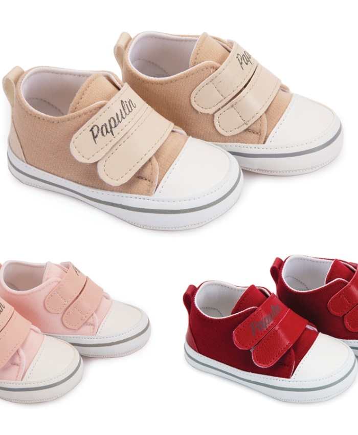 Papulin Bebek Patik, Unisex Spor Ayakkabı, Pamuklu Kumaştan İmal Edilmiştir