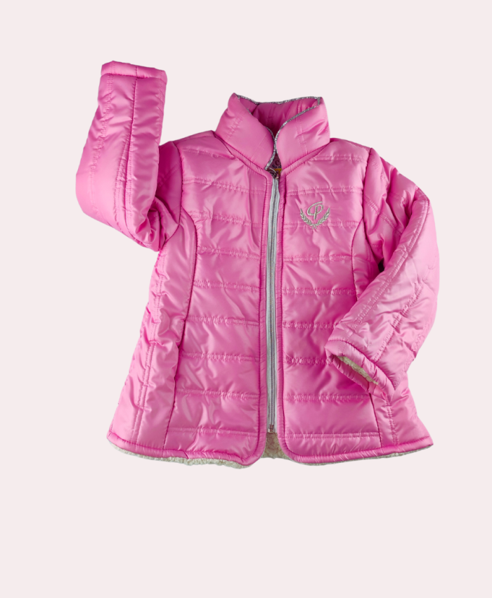 Kız Çocuk Şişme Mont | 6 - 10 Yaş | Pembe | Yandan Cepli | Fermuarlı Mont
