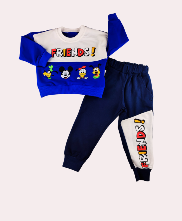 Erkek Çocuk 2li Takım | Sweat & Alt | Mavi | 2 - 5 Yaş