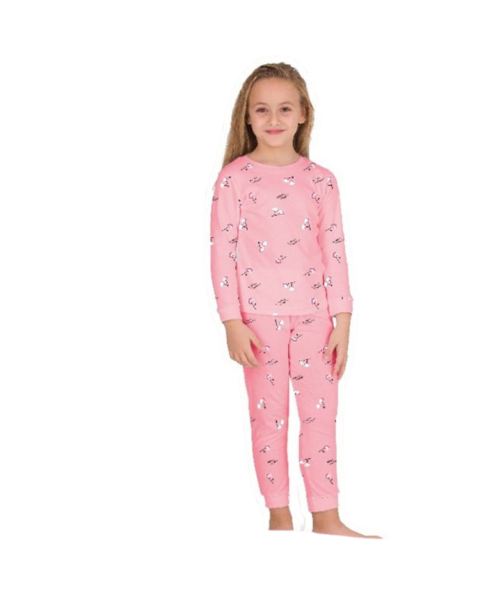 Kız Çocuk Pijama Takımı | Pembe | 5 -9 Yaş | Alt & Üst Takım