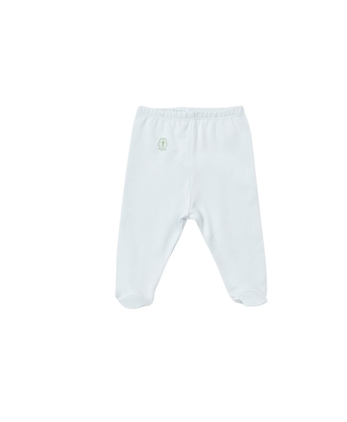 Unisex organik pamuklu mavi renk patikli tek alt 3 - 12 ay