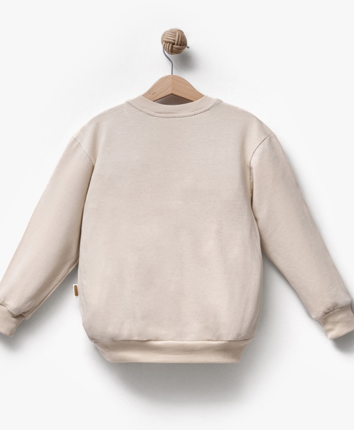Erkek Çocuk way your own nakışlı uzun kollu bisiklet yaka sweatshirt