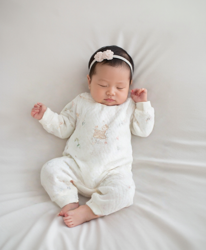 Unisex yandan çıtçıtlı little dear  yazılı yavru geyik baskılı uzun kollu organik pamuklu ayaklı tulum