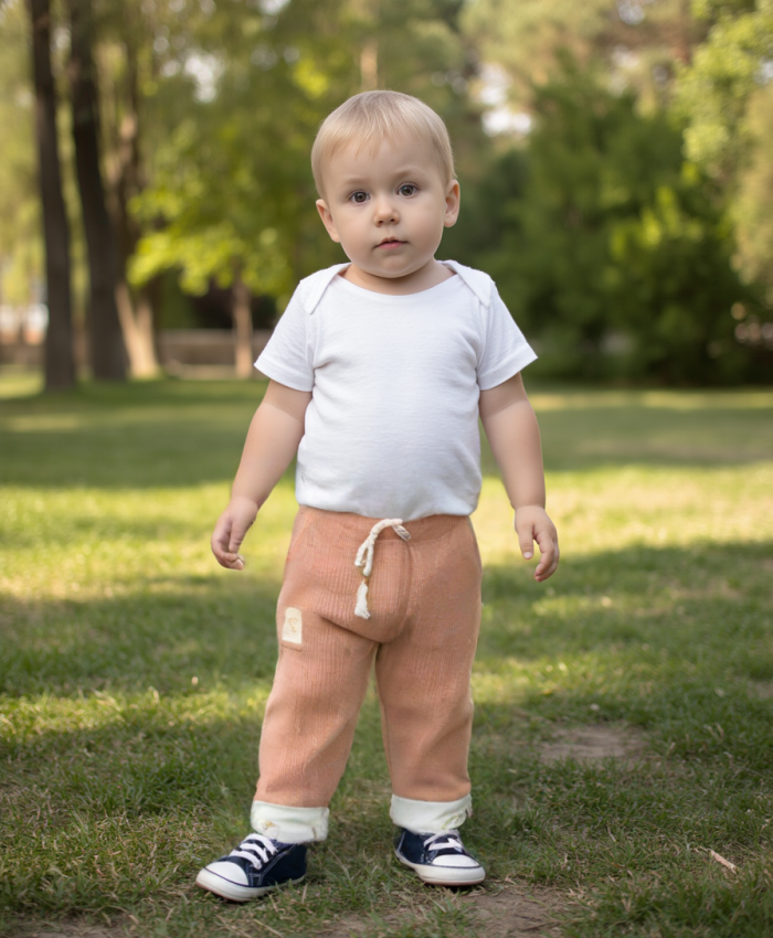 Unisex waffle kumaş bel kısmı lastikli bağcık detaylı uzun paçalı alt pantolon
