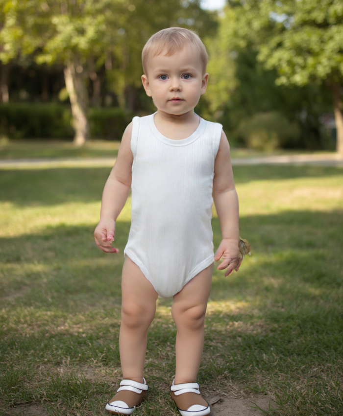 Unisex fitilli sıfır kol çıtçıtlı bady