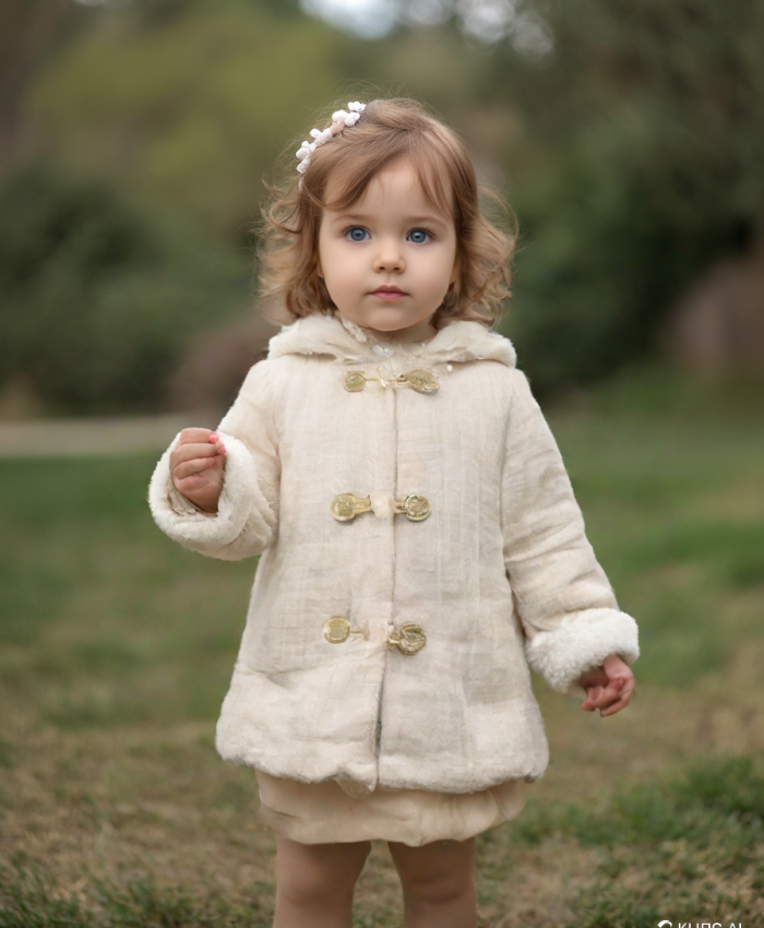 Kapşonlu Bebek Mont | Kız Bebek | 6 - 24 Ay | İçi Wellsoft