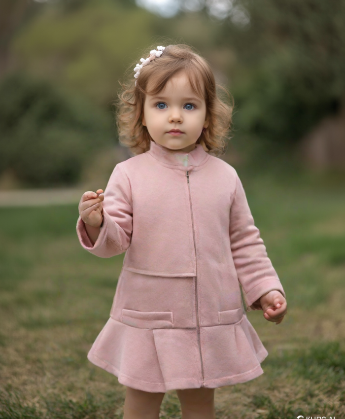 Kız Bebek Hırka | Pembe | Fermuarlı | 6-9-12-18 Ay