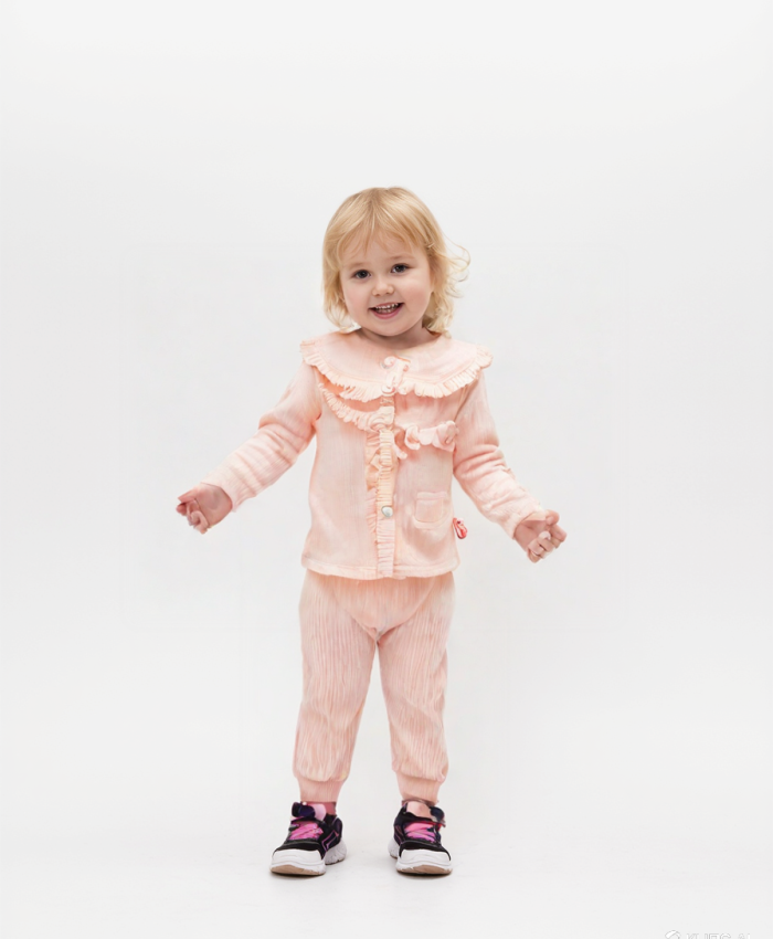 Kız Bebek Pijama Takımı | Punda | Düğmeli | Alt & Üst Pijama Takımı | 6 - 18 Ay