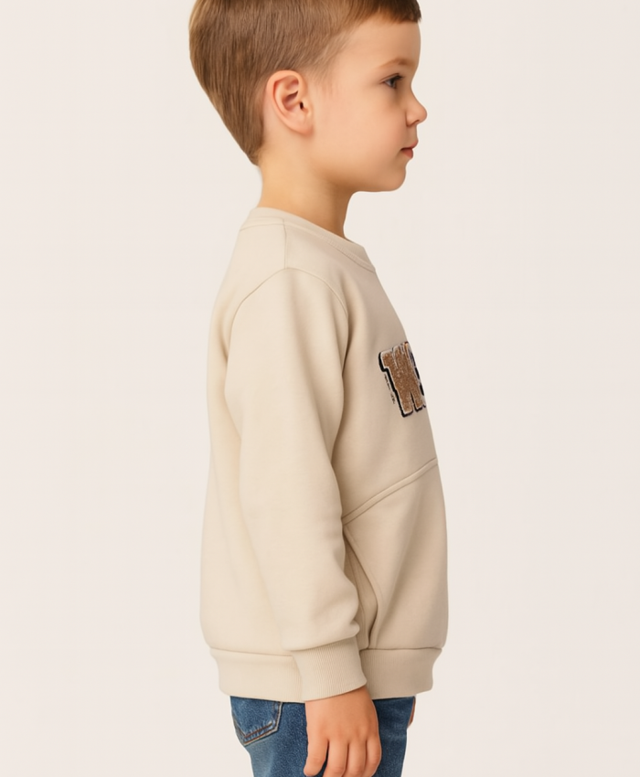 Erkek Çocuk Nakışlı Uzun Kollu Sweatshirt