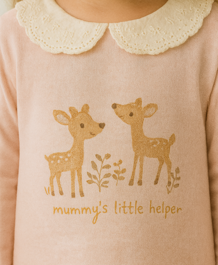 Kız Bebek Mummys Little Helpers Yazılı Fitilli Taytlı 2li  takım