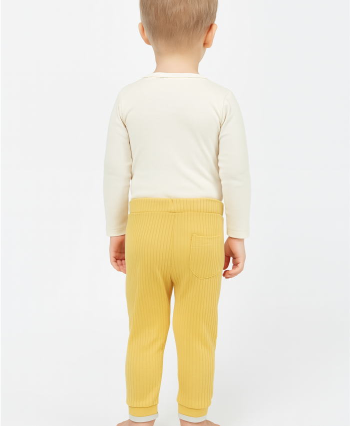 Unisex Penguen Baskılı Cep Detaylı Beli Lastikli Fitilli Tek Alt Pantolon