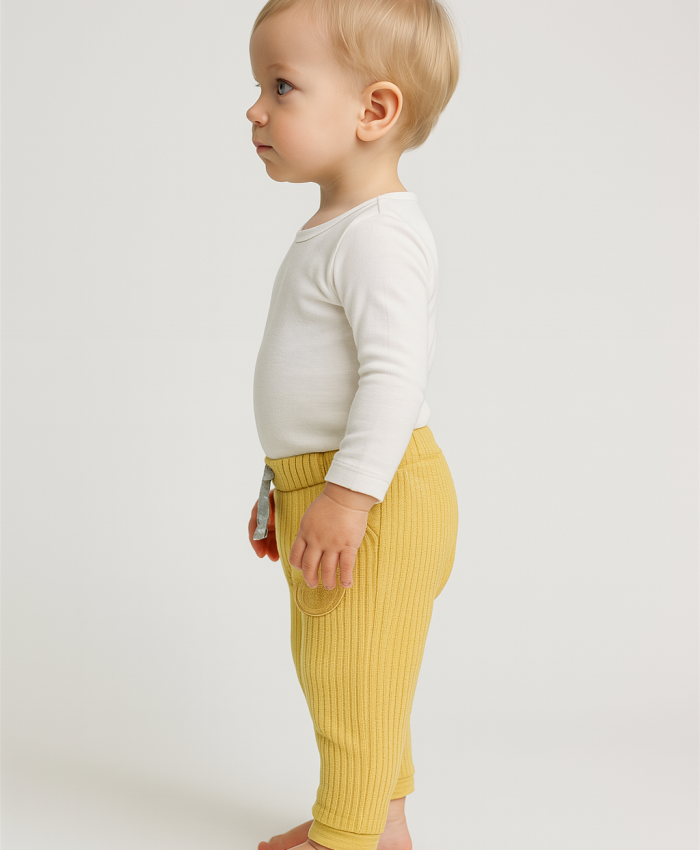Unisex Penguen Baskılı Cep Detaylı Beli Lastikli Fitilli Tek Alt Pantolon