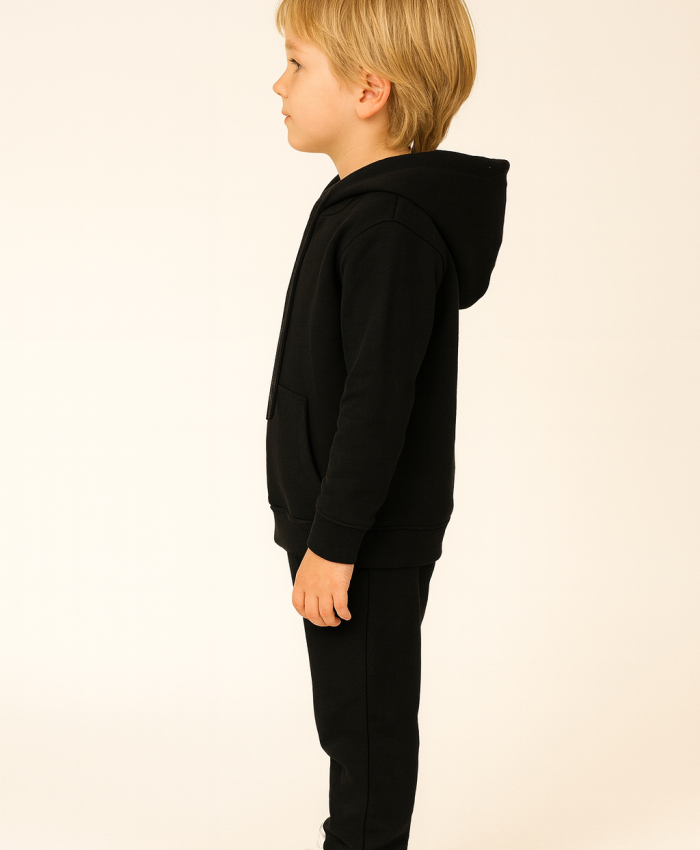 Erkek Çocuk Kapşonlu Kanguru Cepli Bağcıklı Sweatshirt
