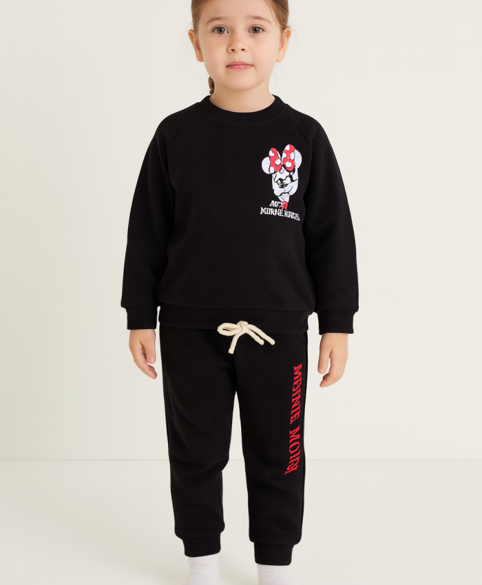 Kız Çocuk mickey mouse baskılı eşofman takımı
