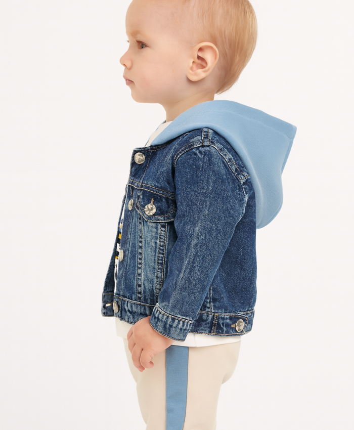 Erkek Bebek kot ceket-uzun kol bady- beli lastikli eşofmanlı takım