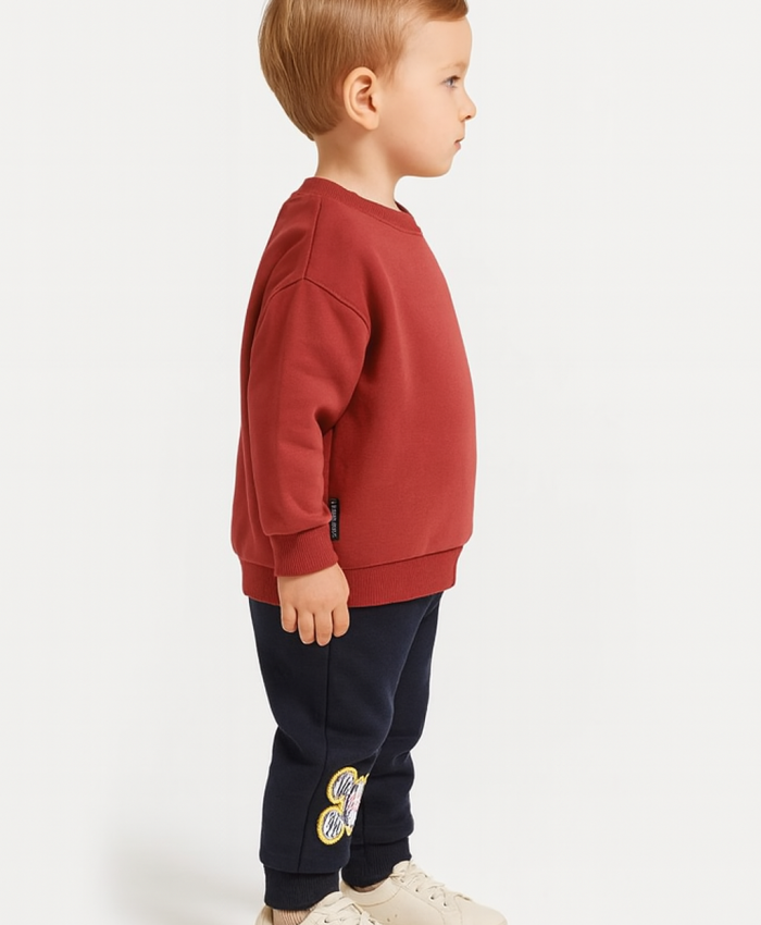 Erkek Çocuk mickey mouse baskılı the one and only yazılı şardonlu takım