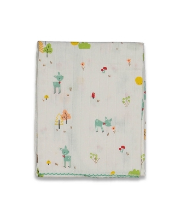 Kız Bebek hayvan figürlü müslin battaniye