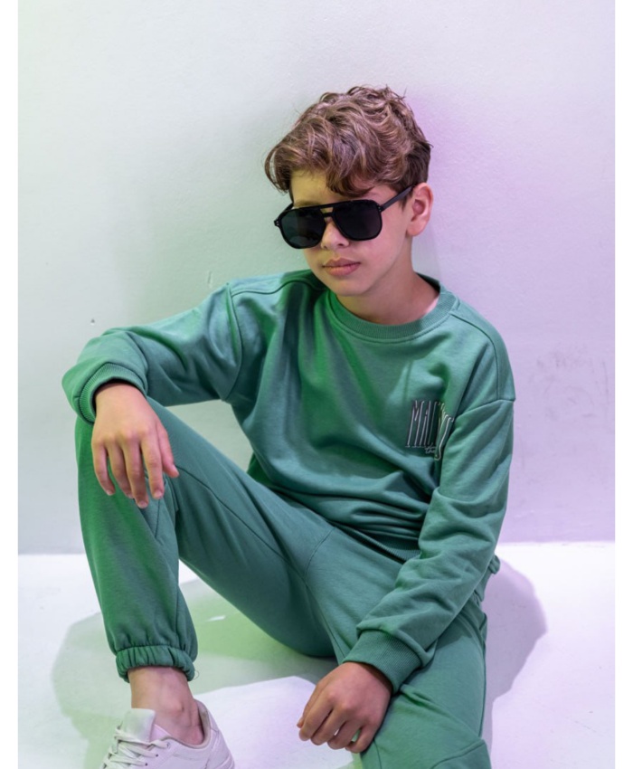 Erkek Çocuk mackays yazılı yeşil renk eşofman takımı