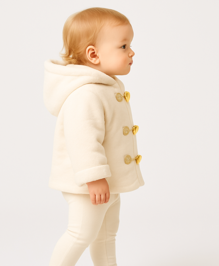 Kapşonlu Bebek Mont | Kız Bebek | 6 - 24 Ay | İçi Wellsoft