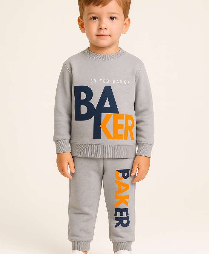Erkek Çocuk by ted baker yazılı gri renk eşofman takımı