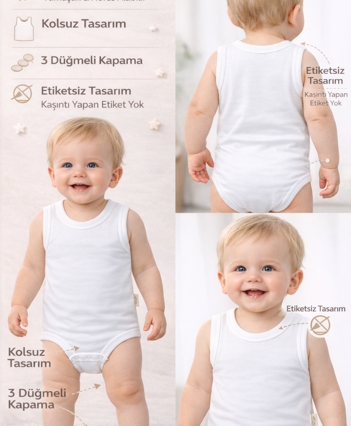 Unisex jakarlı kalın askılı çıtçıtlı bady