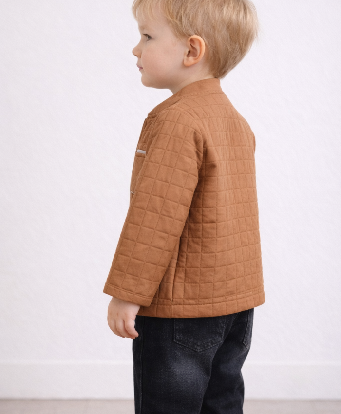 Erkek Bebek kapitone ceketli-  bady-kanvas pantolonlu takım