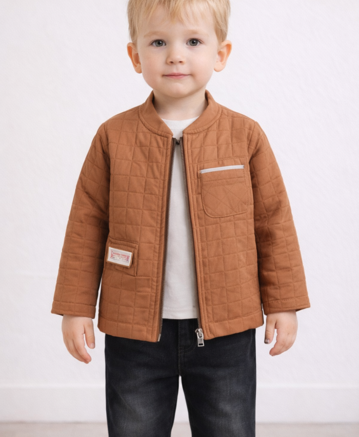 Erkek Bebek kapitone ceketli-  bady-kanvas pantolonlu takım