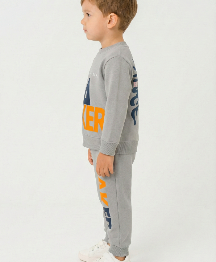 Erkek Çocuk by ted baker yazılı gri renk eşofman takımı