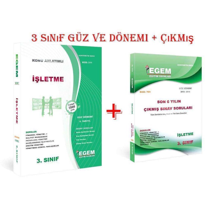 Aöf İşletme 3 Sınıf Güz 5. Dönem Konu Anlatımlı Soru Bankası + Çıkmış